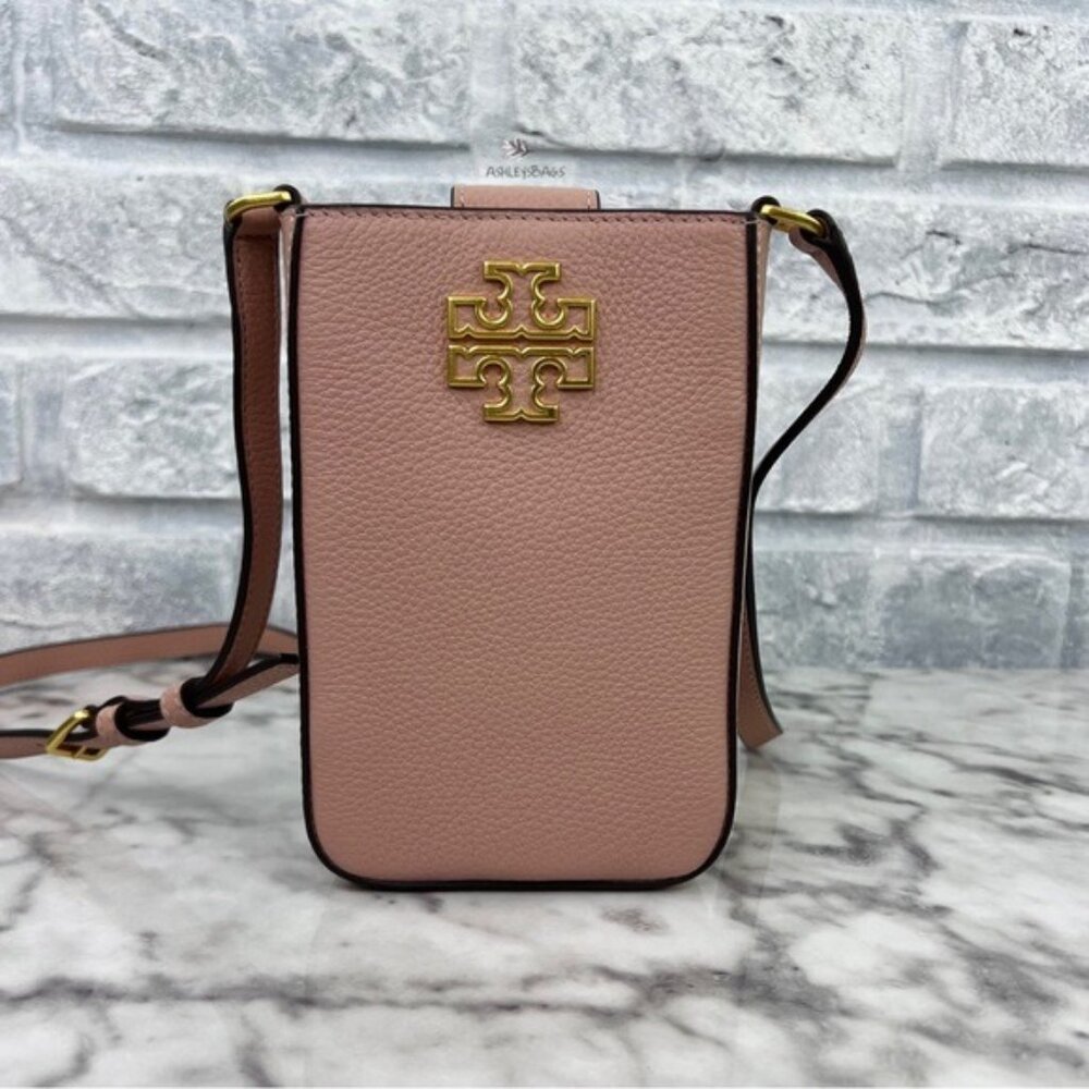 Tory Burch Britten Phone Crossbody In Light Meadowsweet Pink